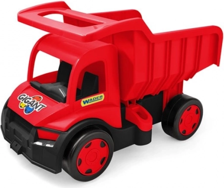 Gigant rød tiplastbil