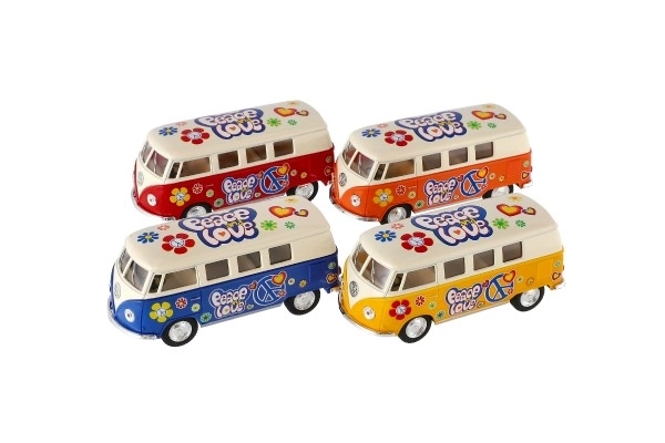 Autobus Kinsmart VW Klassisk metal/plast 13cm med tilbagespoling