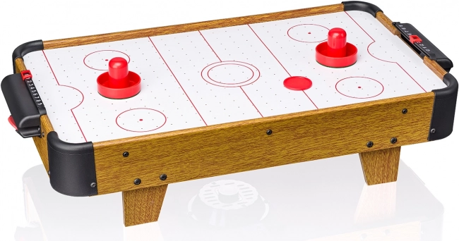 Bord-airhockey i trælook