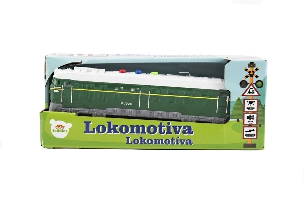 Plastlokomotiv med lys- og lydeffekter