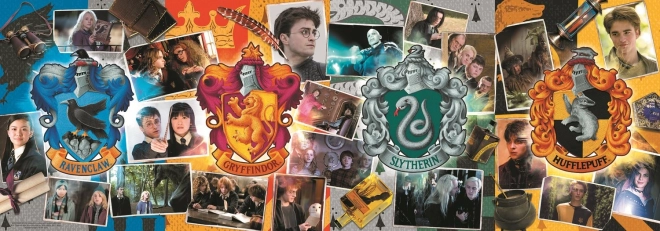 Puslespil 1000 brikker fire Hogwarts-kollegier HARRY POTTER