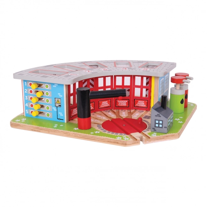 Bigjigs Rail Eksklusivt depot til 5 tog