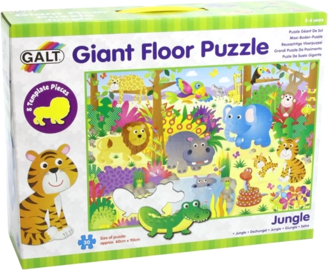 Galt gigantisk gulvpuslespil jungle 30 brikker
