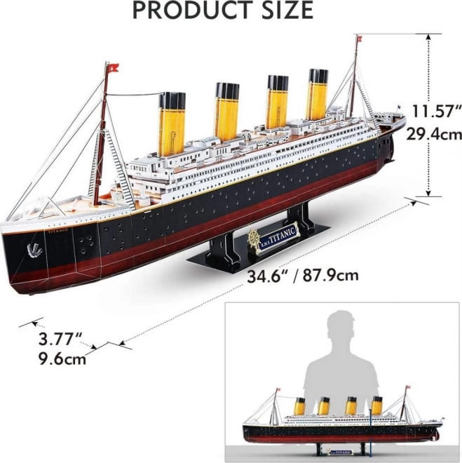 3D Puslespil med LED Titanic