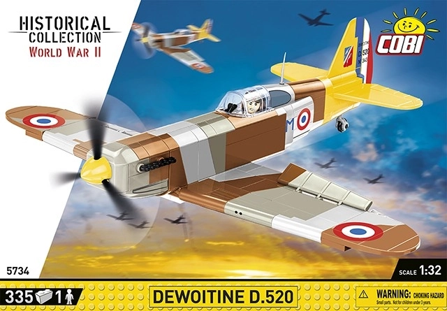 COBI 5734 II Verdenskrig Dewoitine D.520, 1:32, 335 kl, 1 f