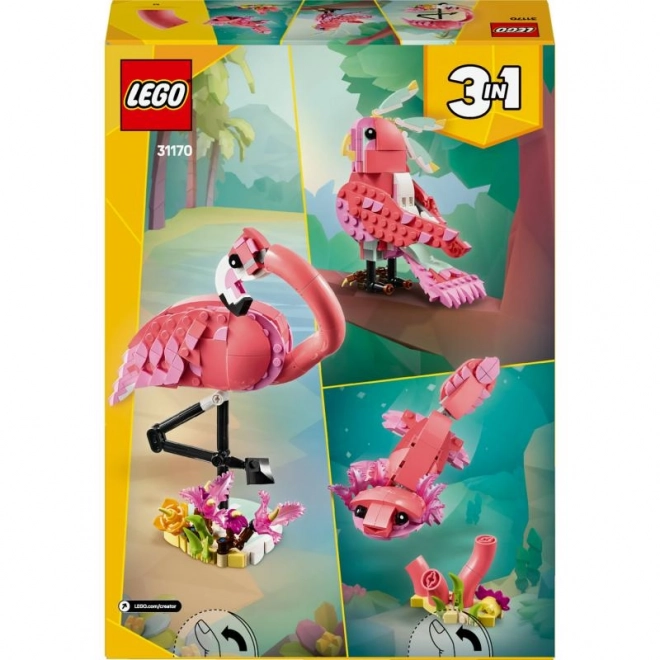 LEGO Creator 3 i 1 31170 Vilde dyr: Lyserød flamingo