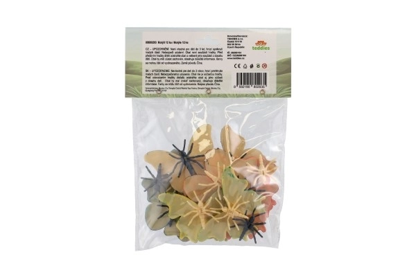 Sommerfugle 12 stk plastik 7-8cm i pose