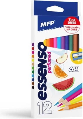 duftende trekantede farveblyanter MFP Essenso 12 stk med blyantspidser