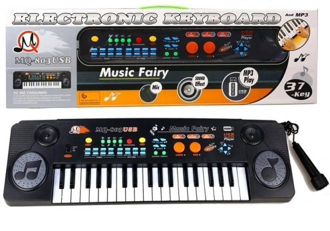 Tangentorgel med mikrofon 37 tangenter USB