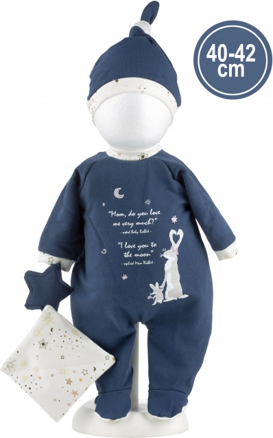 Tøj til dukken baby New Born størrelse 40–42 cm med tilbehør