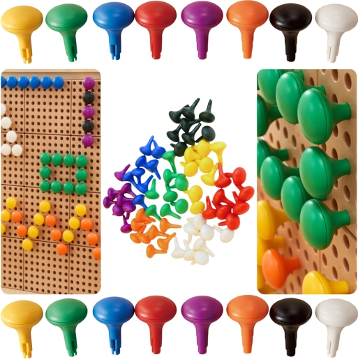 Masterkidz jumbo knopper til STEM-tavle, 64 stk – 8 farver