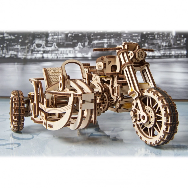Ugears 3D puslespil Motorcykel med sidevogn 380 stykker