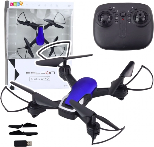 Falcon-drone med seks akser og LED-lys