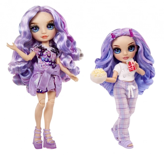 Rainbow High Junior Fashion dukke i pyjamas - Violet Willow