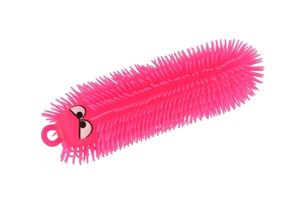 Antistress silikone larve 30cm med batteri og lys i 4 farver i pose 12 stk i kasse