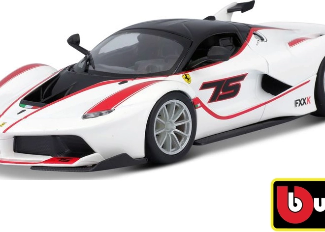 Bburago Ferrari Racing FXX K hvid model 1:24