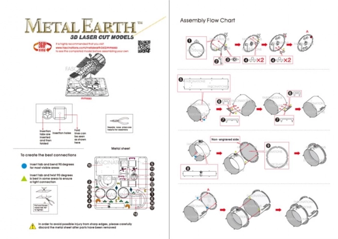 METAL EARTH 3D puslespil Hubbles teleskop