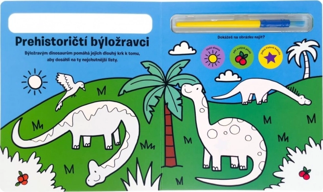 Mal mig! Dinosaurer - Bog med vandfarvning