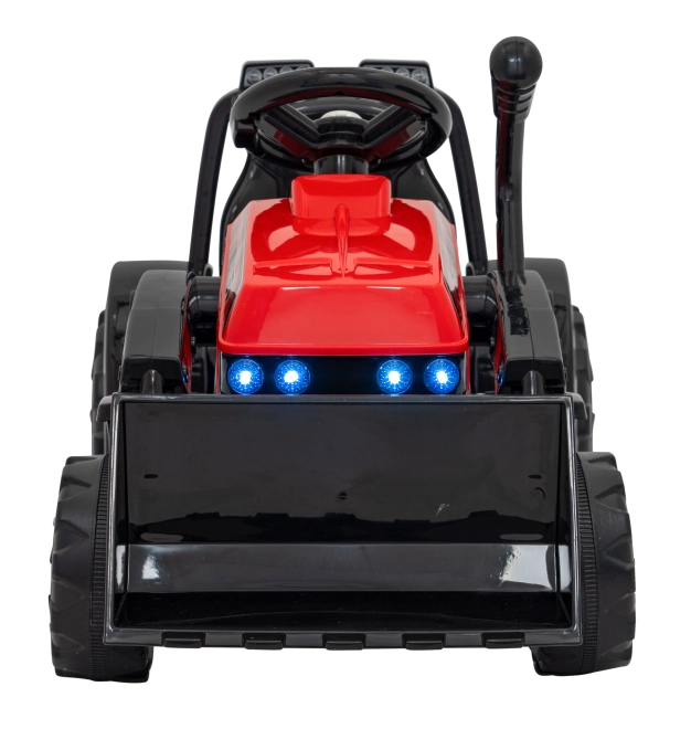 Børne elektrisk traktor med skovl – Rød