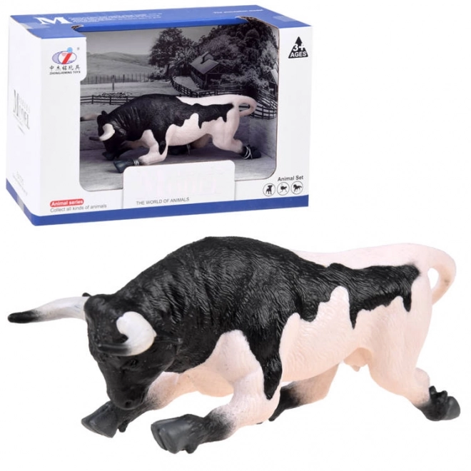 Figur sort-hvid tyr klar til angreb ZA4473