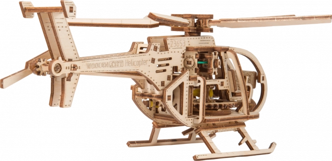 Træ 3D puslespil helikopter