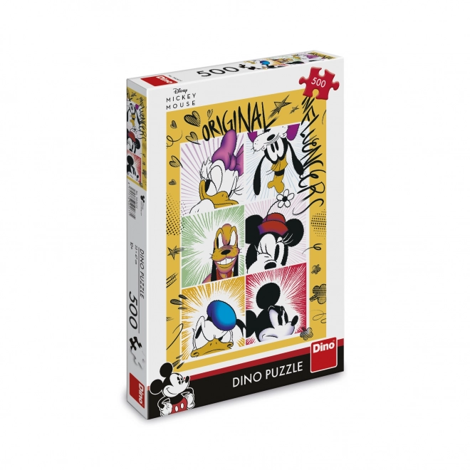 Puslespil Mickeys klubhus 47x33 cm 500 brikker i kasse 33,5x23x3,5 cm