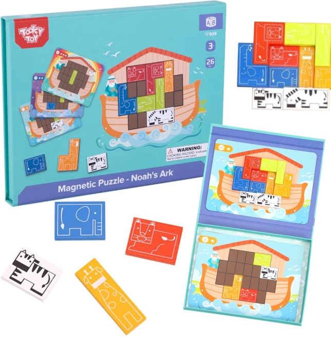 Tooky Toy magnetisk logisk puslespil Noahs ark – 26 dele
