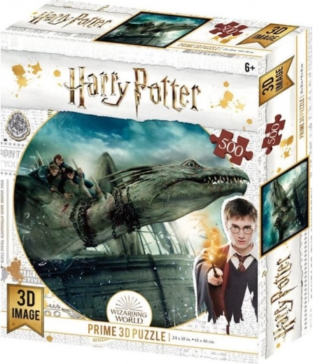 3D puslespil Harry Potter: Flugten fra Gringotts-banken XL 300 brikker