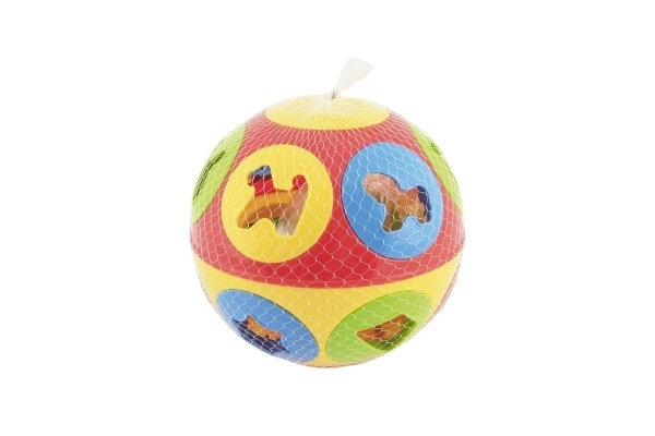 Indsættelse bold plast diameter 13cm 2 farver i net 12m+