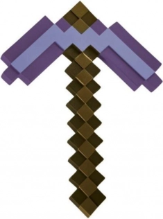 Minecraft hakke fortryllet plast 42 cm på kort