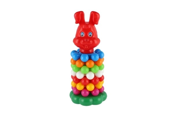 Sammensæt pyramide med plastcirkler 26 cm i net 12m+
