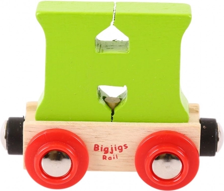 BIGJIGS RAIL vogn til trætogbane – bogstav H