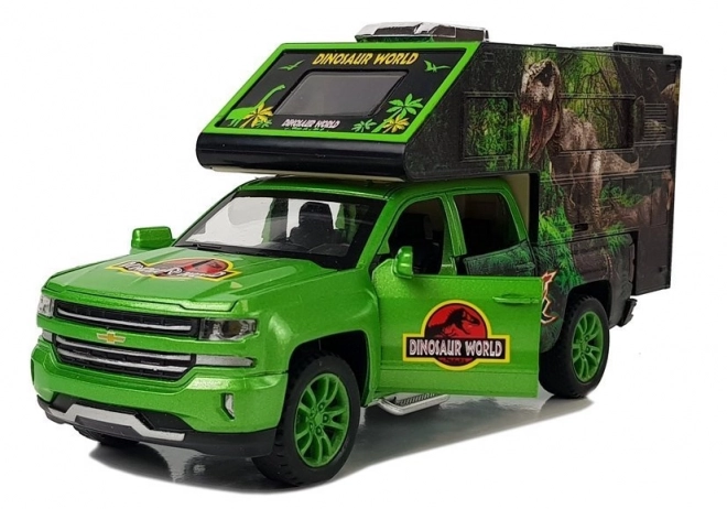Camper med dinosaurer grøn