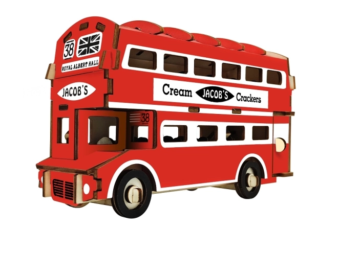 Woodcraft Træ 3D puslespil Doubledecker