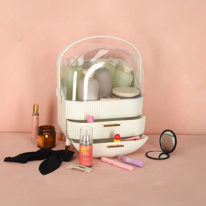 hvid kosmetik organizer med skuffer