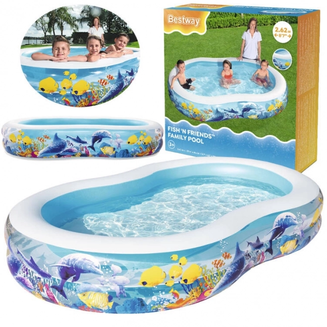 Oppustelig pool 2,62m x 1,57m x 46cm