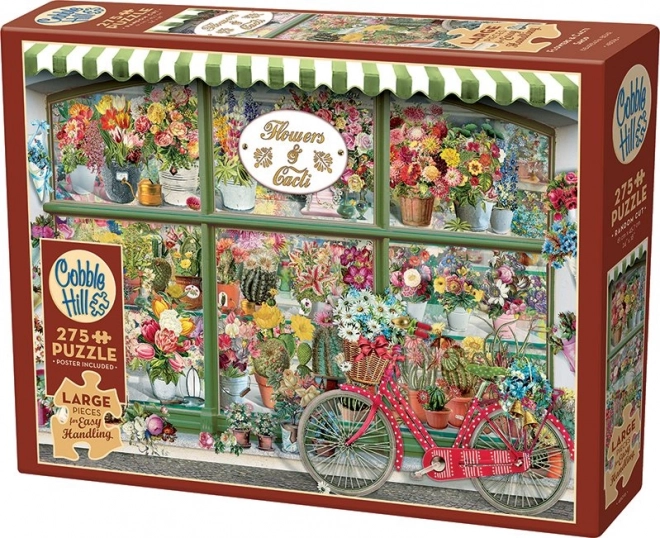 Puslespil Blomster- og Kaktusbutik Kage Nem Håndtering 275 Brikker
