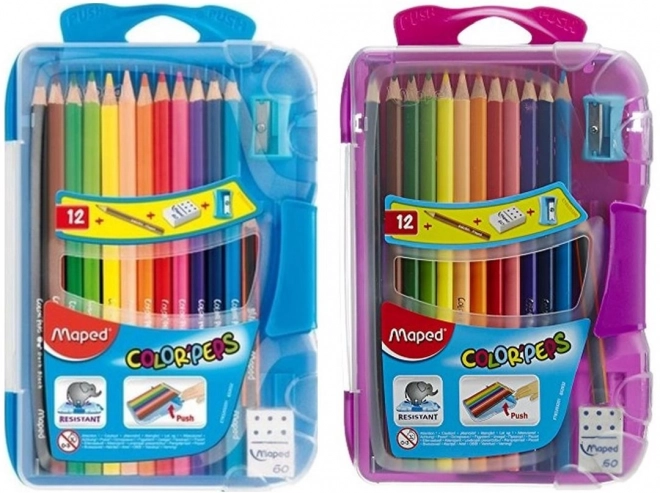 MAPED Triangulære Farveblyanter Color'Peps Smart Box 12 stk