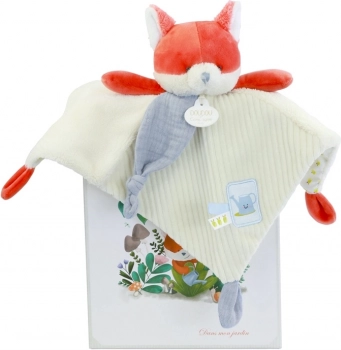 Doudou gavesæt plysbamse nusseklud ræv Rosmarin 27 cm