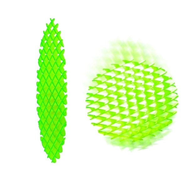 Fidget orm skiftende form antistress plastik 13cm 6 farver på kort