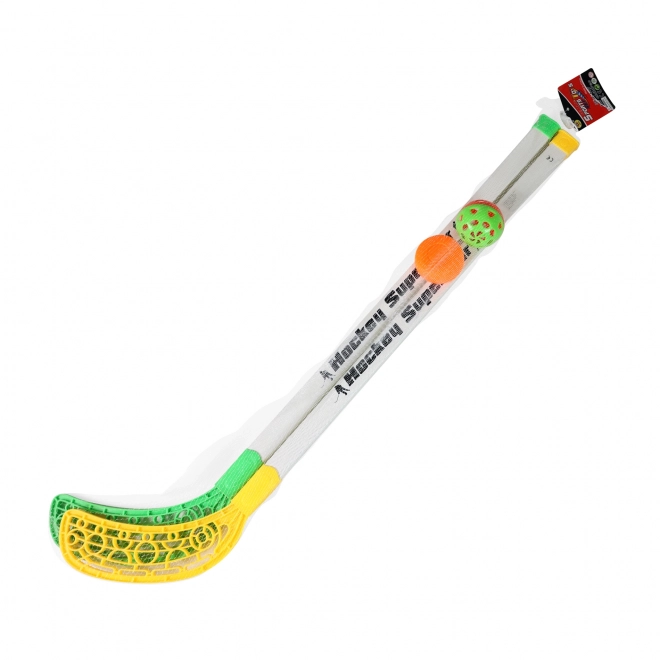 Floorball-stave med bold og puck 80 cm