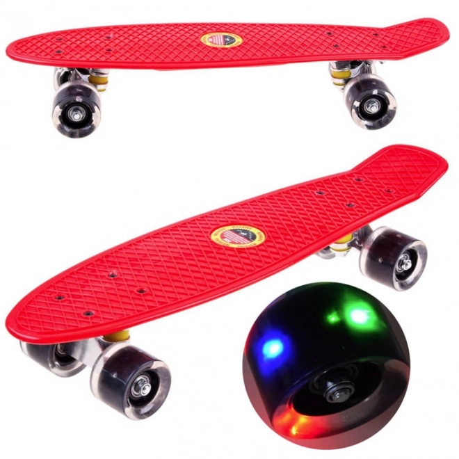 Skateboard med LED-hjul