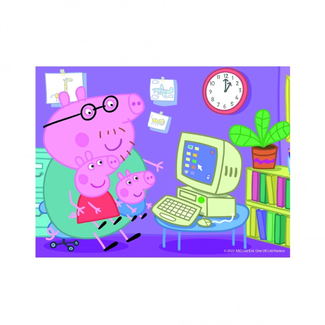 PEPPA GRIS 12 Træ licens terninger