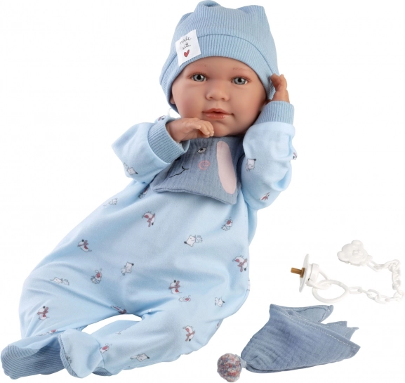 Dragt til dukke spædbarn New Born størrelse 40-42 cm med tilbehør