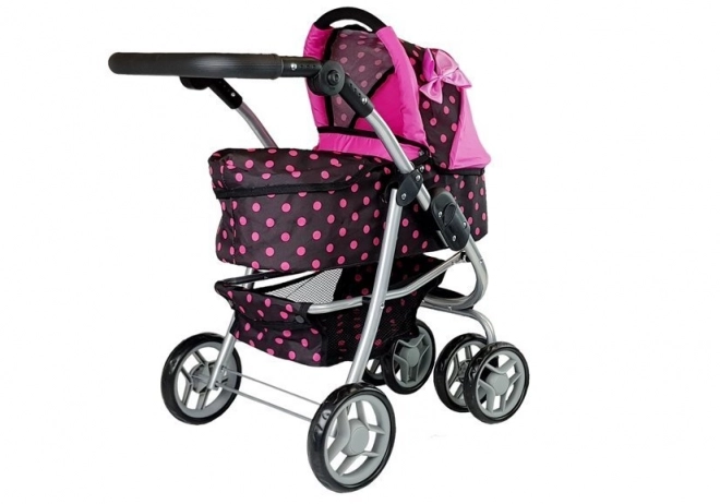 Barnevogn 2 i 1 med taske til barnevogn Sort og Pink