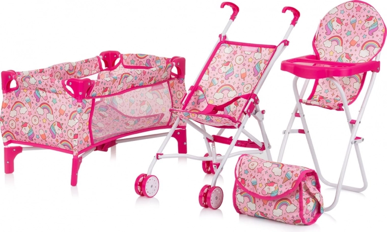 Dukkesæt 3-i-1 CHIPOLINO TRIXY UNICORN