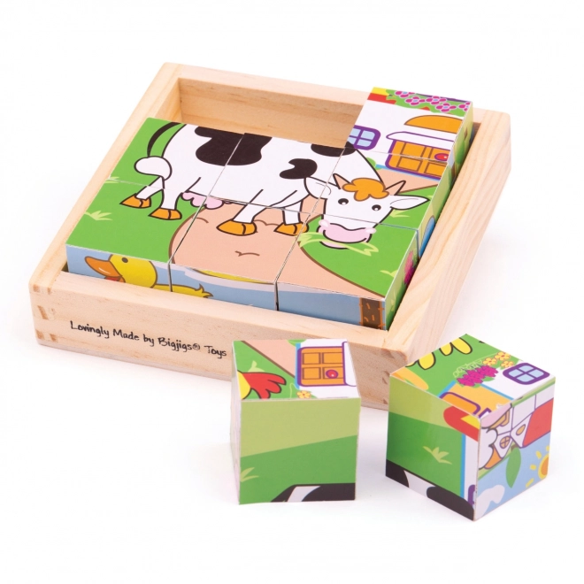 Puslespils billeder blokke Dyr