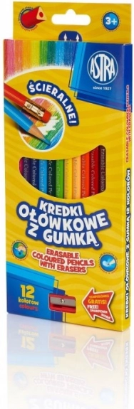 Astra trekantede farveblyanter 12 stk.