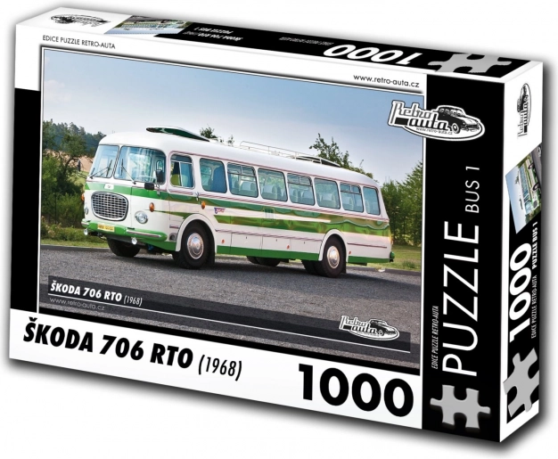 Puslespil RETRO-AUTA: bus ŠKODA 706 RTO (1968) – 1000 brikker