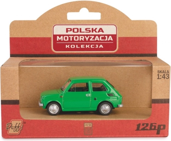 metalmodel fiat 126p maluch 1:43 – grøn